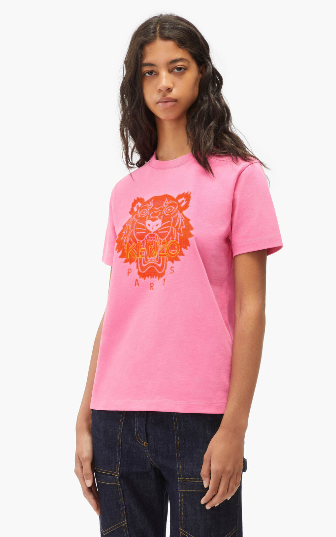 Kenzo Loose Tiger Camisetas Mujer Rosas | 9475631-XH